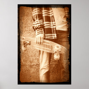90:s Poster i Skateboard Old school