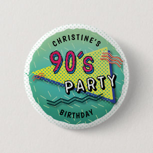90:s tema Mönster-knapp PARTY Knapp