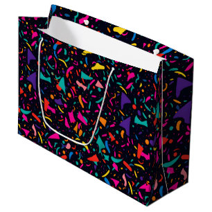 90:s tema Neon Confetti Birthday Gift Bag