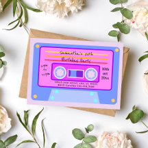 90:s Vaporwave Pastel Cassette-Födelsedagsfest