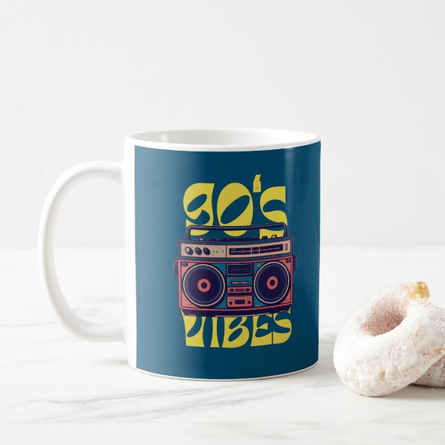 90:s Vibe vintage Boombox Kaffemugg (Med munk)