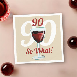 90 Så vad Röda Vin 90:e födelsedag Pappersservett