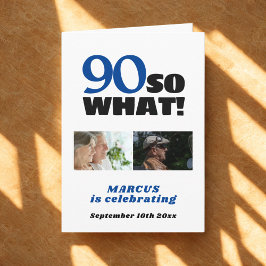 90 Så vad Rolig 90-årsdag 2 Bilder Födelsedag Kort
