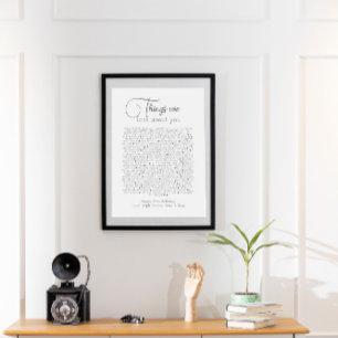 90 sak vi kärlek om att du poster