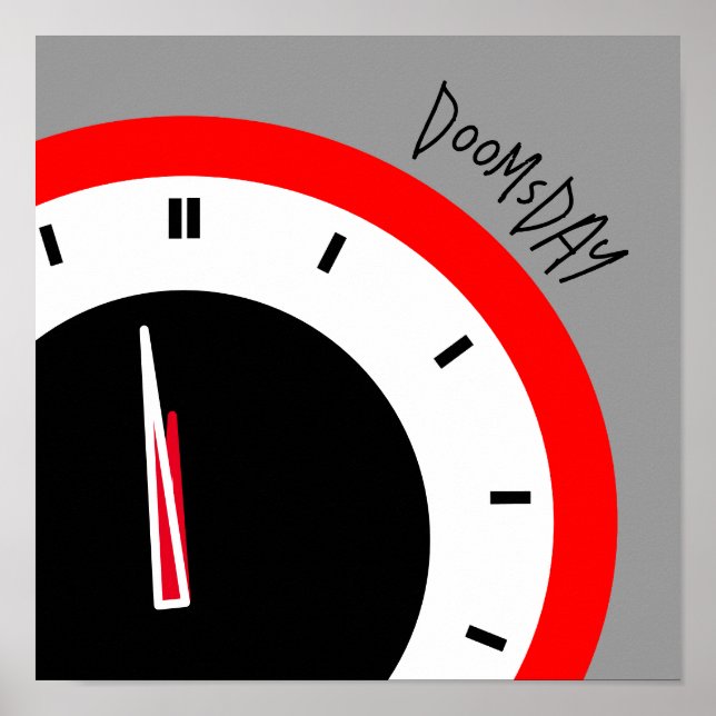 90 sekunder till Midnight Dire Prediction Anti-kri Poster (Framsidan)