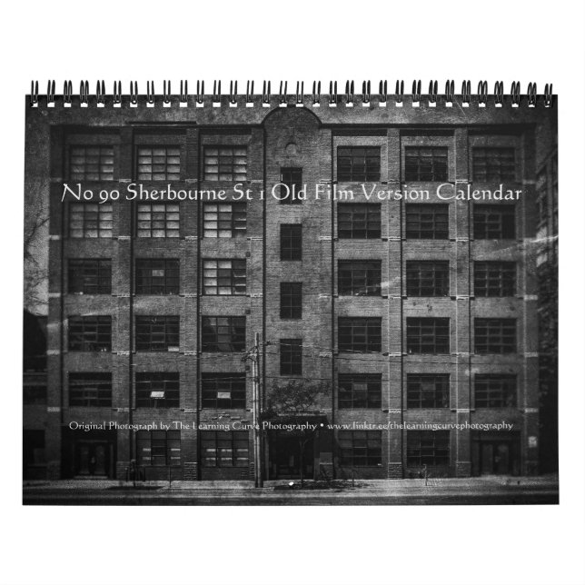 90 Sherbourne St 1 Old Film Version Kalender (Omslag)