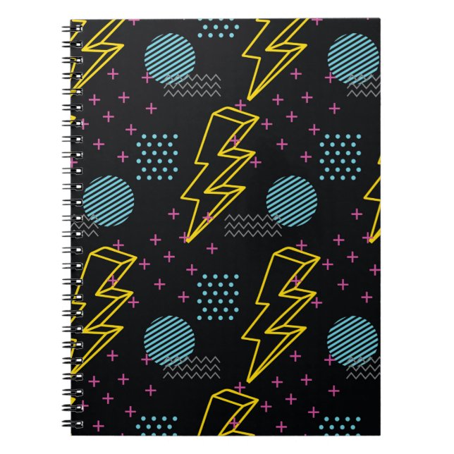 90 stil sömlös mönster anteckningsbok (Framsidan)