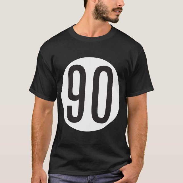 90 svart/vit tee shirt (Framsida)