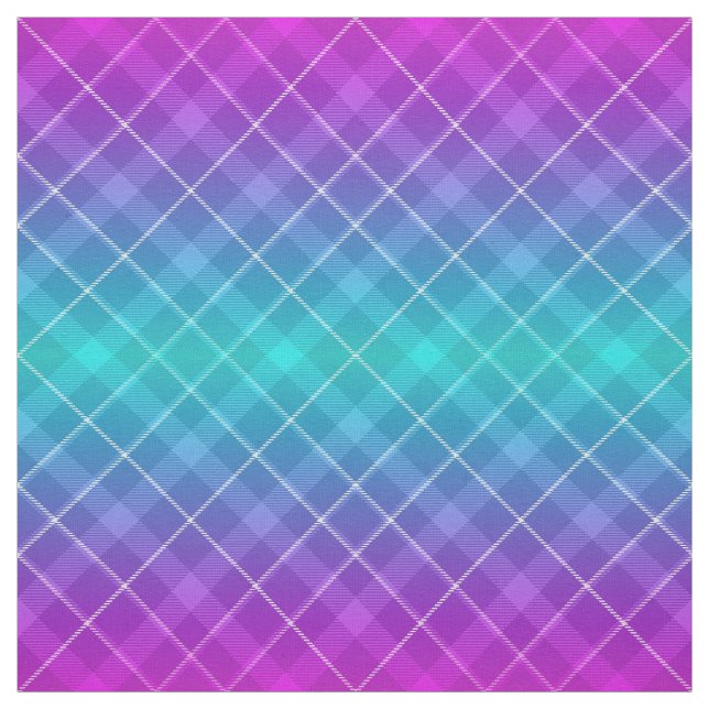 90-tal Bright Play Mönster Girly Rosa Lila Ombre Tyg (Provkarta)