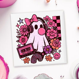 90-tal Bubblegum Aesthetic Retro Ghost Girl Hallow Magnet