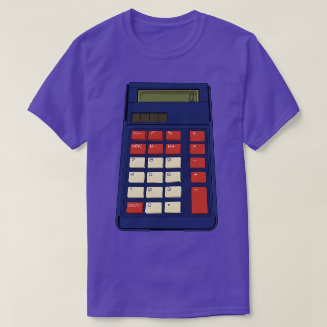 90-tal Calculator Math School Nostalgia T Shirt (Design framsida)
