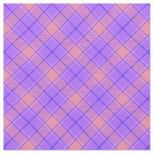 90-tal Inspired Slanted Play Bright Lila Mönster Tyg
