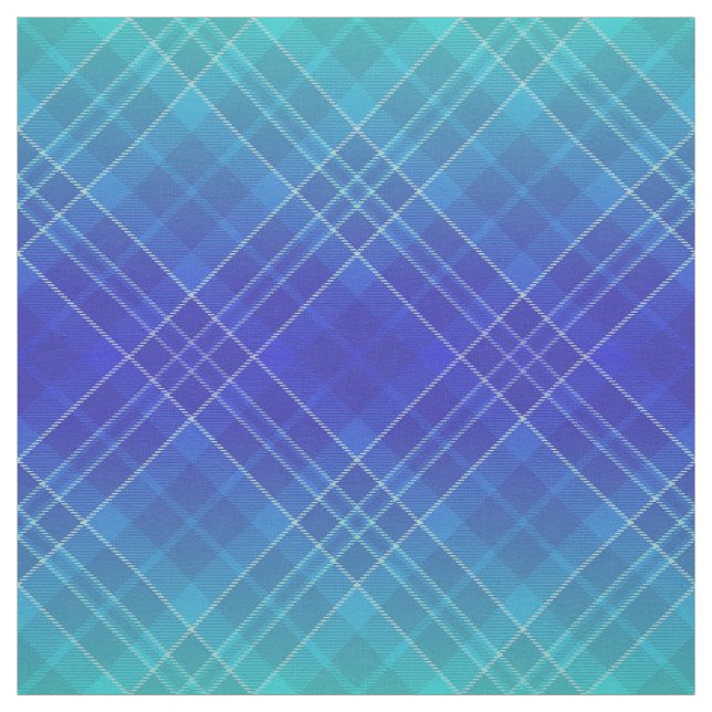 90-tal Ljusplay Mönster Aqua Blue Ombre Unisex Tyg (Provkarta)