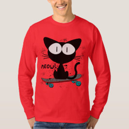 90-tal, skateboard-katt, skateboard dör aldrig t shirt