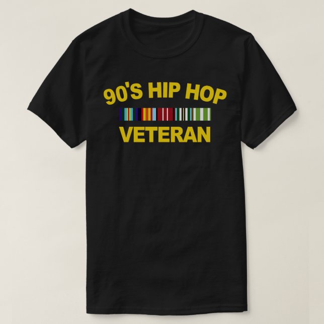 90-talet Hip hop Veteran T Shirt (Design framsida)