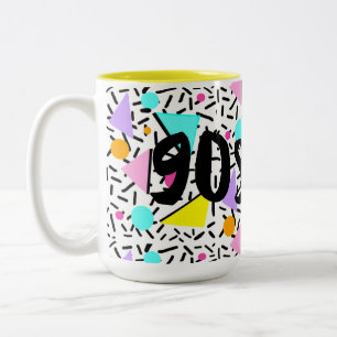 90-talet stil Två-Tonad mugg
