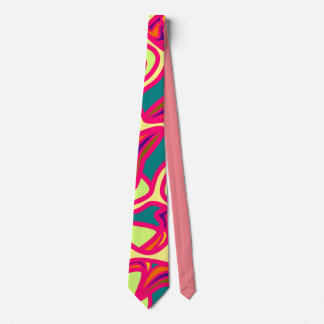 90-talets Abstrakt Mönster Rad Tie Slips