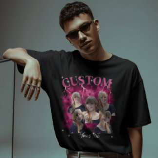90-talets bootleg rap-tröja anpassad fototräja t shirt