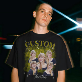 90-talets bootleg rap-tröja anpassad fototräja t shirt
