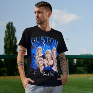 90-talets bootleg rap-tröja anpassad fototräja t shirt