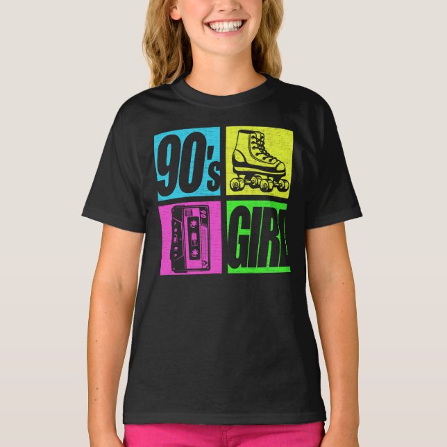 90-talets flicka 1990-tal Mode 90-Temapartyet Nitt T Shirt (Framsida)