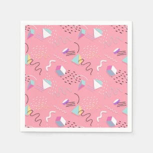 90-talets Geometrics och Squiggles Pappersservett
