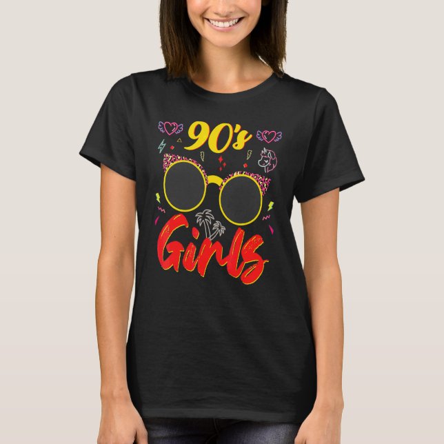 90-talets Girls Retro 90-tal Mode Leopard Print Su T Shirt (Framsida)