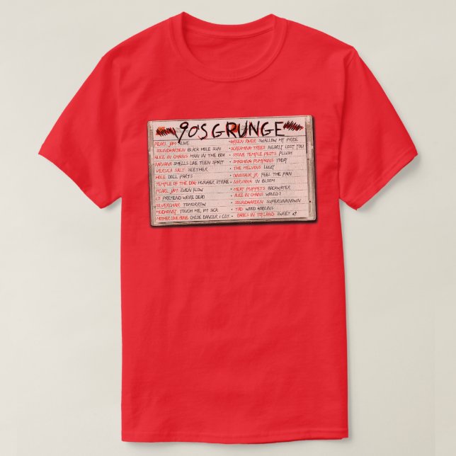 90-talets Grunge Sten-bandkassett T Shirt (Design framsida)
