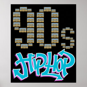90-talets Hip hop-gåvor, klassiskt Hip hop Poster