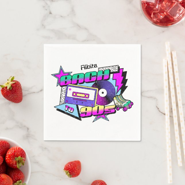 90-talets kassettbakterie-parti pappersservett (Insitu)