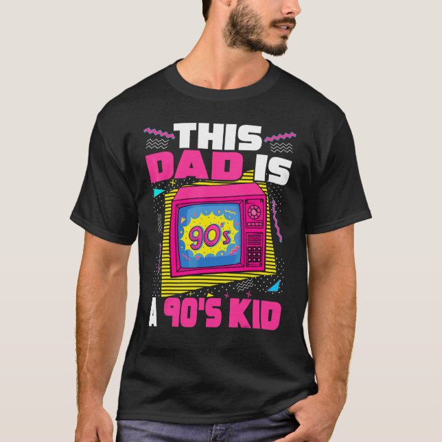 90-talets manar 90-tal Kid Pappa Aesthetic Fars da T Shirt (Framsida)