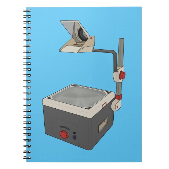 90-talets OHP 80s-projektor med overhead-projektor Anteckningsbok (Framsidan)