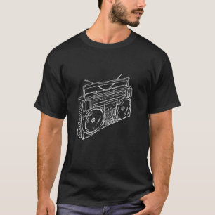 90-talets Old school Music Hip hop Beatbox Boombox T Shirt