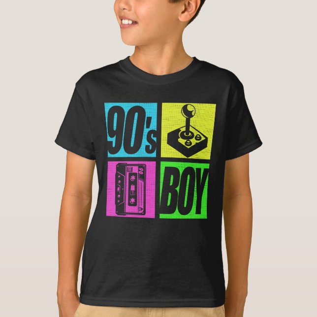 90-talets pojke 1990-tal Mode 90-Temapartyet 90-ta T Shirt (Framsida)