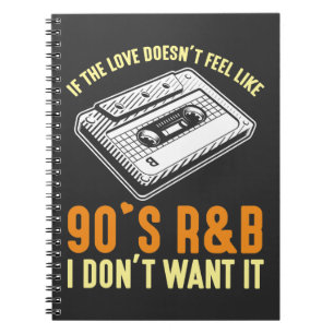 90-talets R&B Music Cassette 90-tal sång Älskare Anteckningsbok