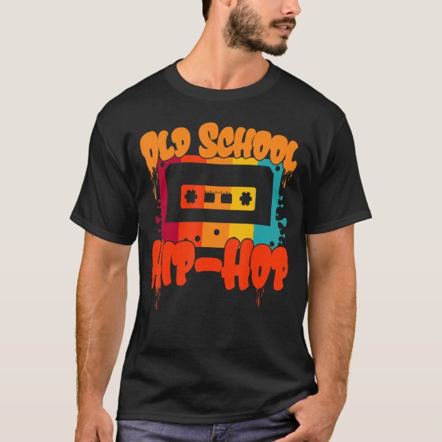 90-talets Retro Cassette Mu i Hip hop Shirt 80-tal T Shirt (Framsida)