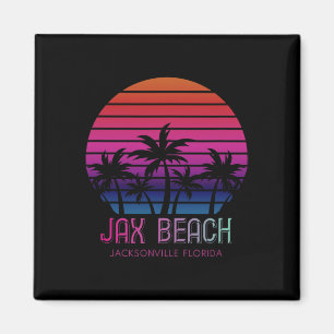 90-talets Retro Färg Jacksonville Florida Vacation Magnet