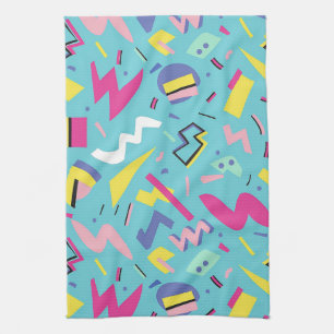 90-talets Retro Pop Art Mönster Kökshandduk