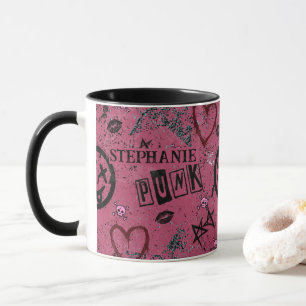 90-talets Retro Rosa Girly Punk Mugg