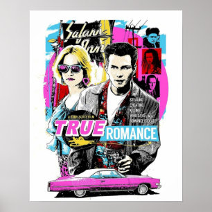 90-talets Romantik Fiction Poster