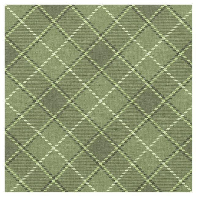 90-talets slätade Grönten Khaki Unisex Mönster Tyg (Närbild)