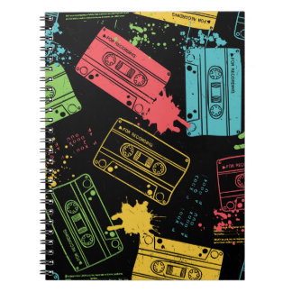 90-talets Stil Coola Grunge Cassettes Anteckningsbok