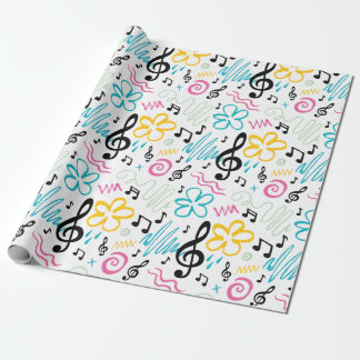 90-talets Stil Treble Clef Music Presentpapper
