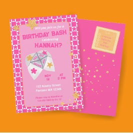 90-talets Throwback Cootie Catcher Födelsedagsfest Inbjudningar