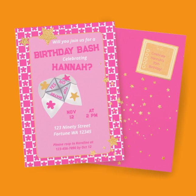90-talets Throwback Cootie Catcher Födelsedagsfest Inbjudningar (Skapare uppladdad)
