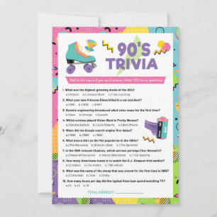 90-talets Triviafest Inbjudan