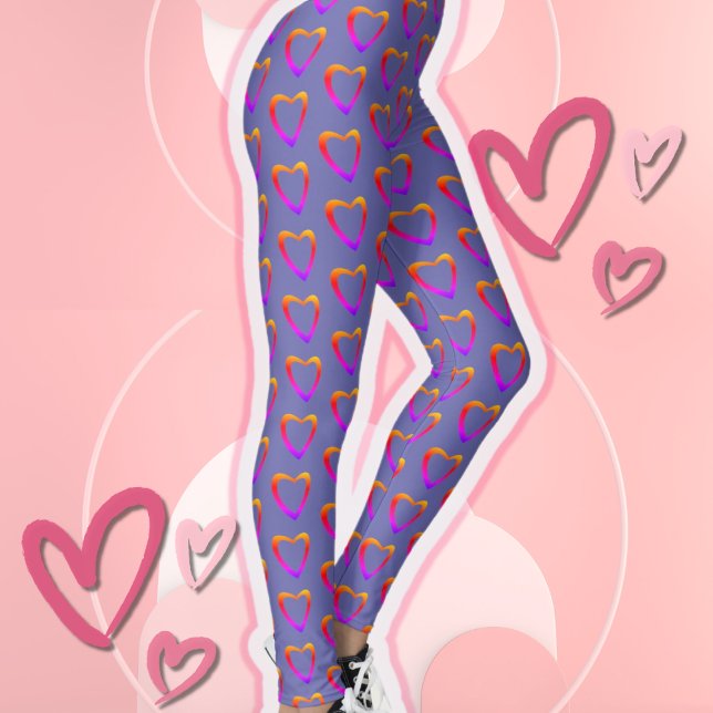 90-talets Valentineser med återfyllnadsfärgad värm Leggings (Skapare uppladdad)