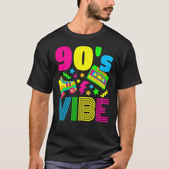 90-talets Vibe 1990-tal, 90-talets Mode, temainrik T Shirt (Framsida)
