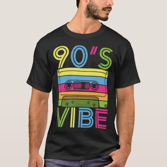 90-talets Vibe 1990-tal: Retro Aesthetic Costume P T Shirt (Framsida)