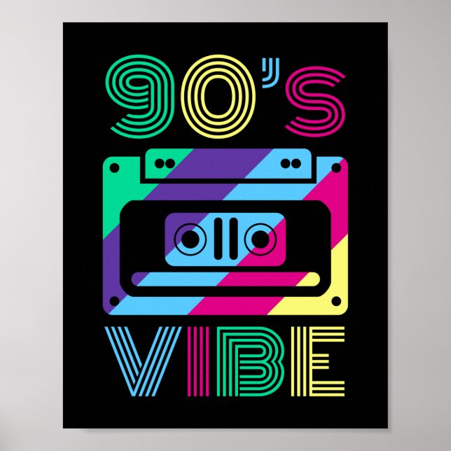 90-talets Vibe 90:s tema Party Outfit Mamma Pappa Poster (Framsidan)